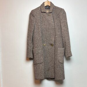 VTG Larry Levine New York Women’s Tweed Pea Coat Small Wool Made In USA